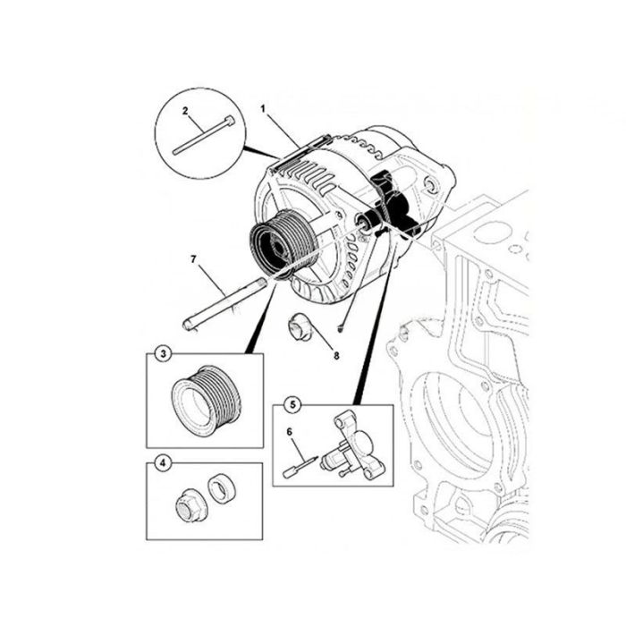 JCB 14V 95A Alternator 320/20172 Compatible for JCB Engine Tier III GVF Rough Terrain Forklift