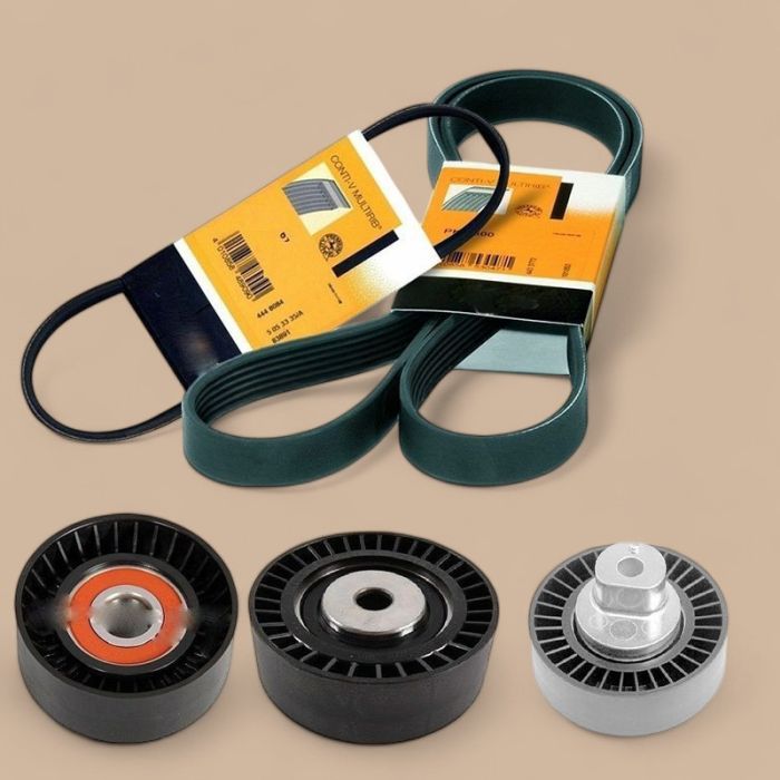 BMW Conti V Belt 6pk1538 5pk865 Pulley Tensioner Pulley Set Compatible for BMW E46 E39 E38 X5 E53 Z3 E36