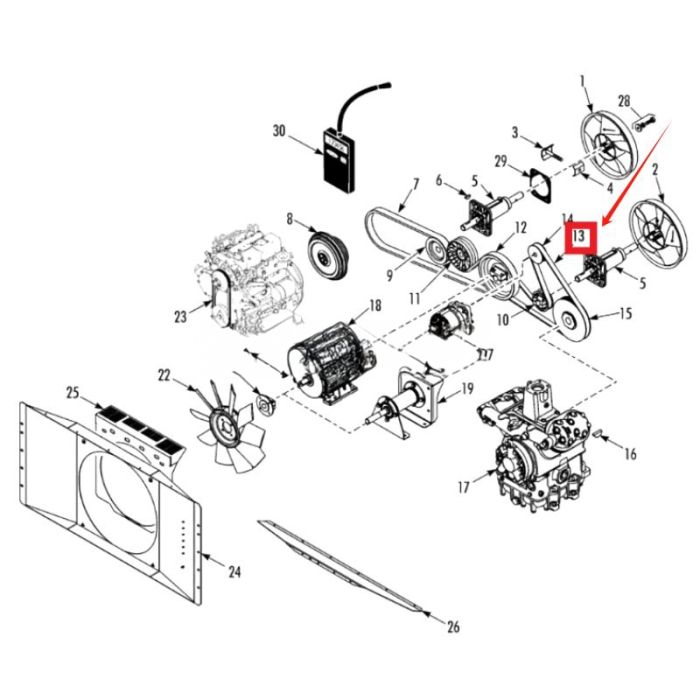 Thermo King Belt 78-1853 Compatible for Thermo King Transport Refrigeration T-1200R