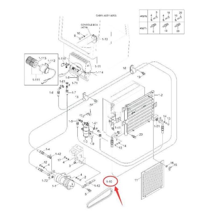 Hyundai V-Belt 11M6-54090 Compatible for Hyundai Excavator R55-3 R55W-3