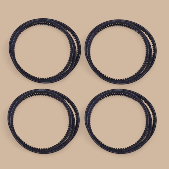 John Deere 4 Pieces Drive Belt Set AE73700 83101792 Compatible for John Deere Disc Mower 285 Kuhn GMD800