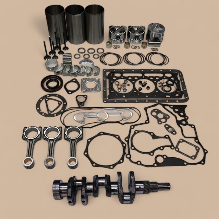 Kubota D905 Engine Standard Overhaul Rebuild Kit and Connecting Rod with Crankshaft Compatible for Kubota KH41 KH51 KH61 B1600 B1700DT BX1870 BX23D BX25 GB15 GB16