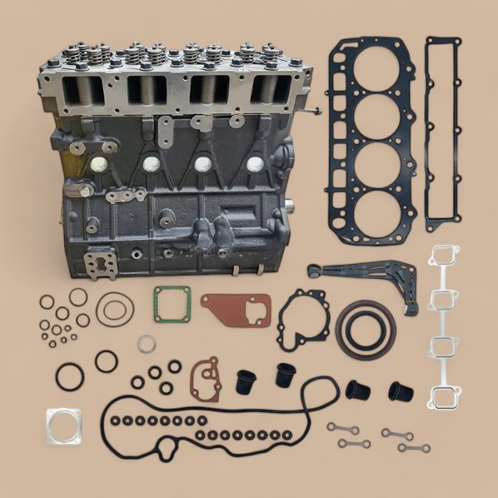 Yanmar 4TNV98 4TNV98T Cylinder Block Assembly & Complete Cylinder Head & Full Gasket Kit Compatible for Yanmar Engine