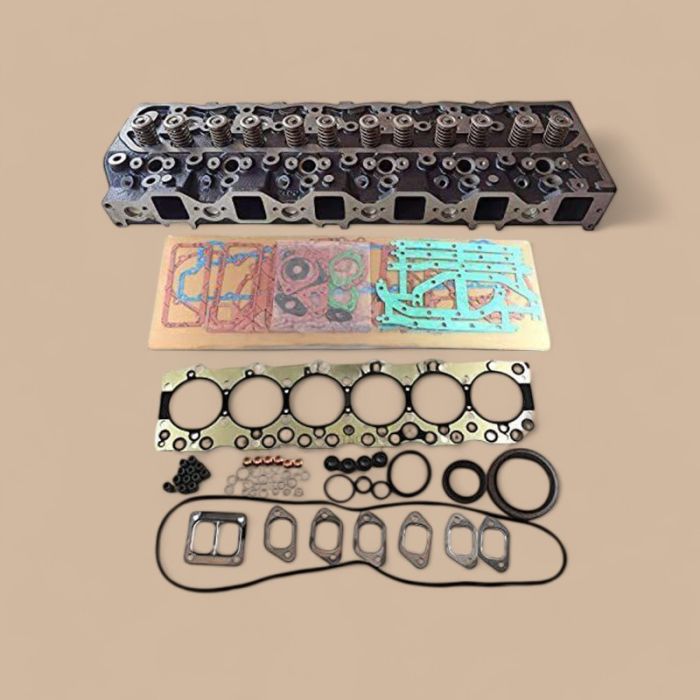 Isuzu Engine 6BD1 6BD1T Complete Cylinder Head with Full Gasket Kit Compatible for Isuzu Truck FRR FTR FVR Hitachi John Deere Sumitomo JCB Excavator
