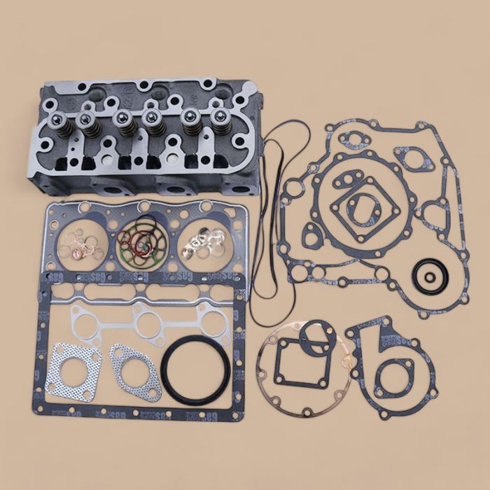 Kubota D905 Engine Complete Cylinder Head with Full Gasket Kit Compatible for Kubota Tractor B1700 BX1860 BX1870 BX22 BX2200 BX2230 BX2360 BX2370 BX23 BX25 FZ2100