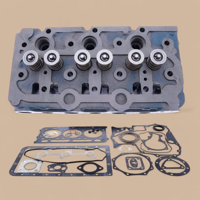 Kubota D650 D650-B D650-A Engine Complete Cylinder Head with Full Gasket Kit Compatible for Kubota Tractor B6001 B6100D B6100E B6100HST-D B6100HST-E B6100D-P B6100E-P
