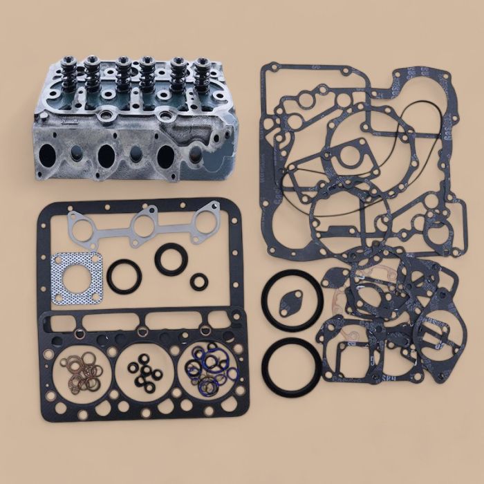 Kubota D850 D850-B Engine Complete Cylinder Head With Valves & Full Gasket Kit Compatible for Kubota B1-14 B1-15 B6200-DJ B1550D B1550E B1550HST-D B1550HST-E B6200D B6200E B6200HSTD B6200HSTE