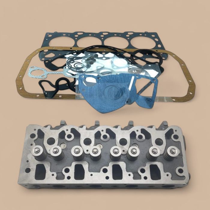 Isuzu 4LE2 Complete Cylinder Head with Full Gasket Kit Compatible for Isuzu Engine CASE CX75 CX80 Hitachi ZAX55 ZAX40 ZAX50 ZAX70 ZAX70-3 ZAX85 Kobelco SK70 SK80 Excavator