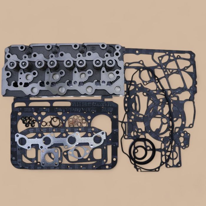 Kubota Engine V2003 V2003M-E2B V2003M-E3B V2003MT-E2B V2003MT-E3B V2003-M Complete Cylinder Head with Full Gasket Set Compatible for Kubota