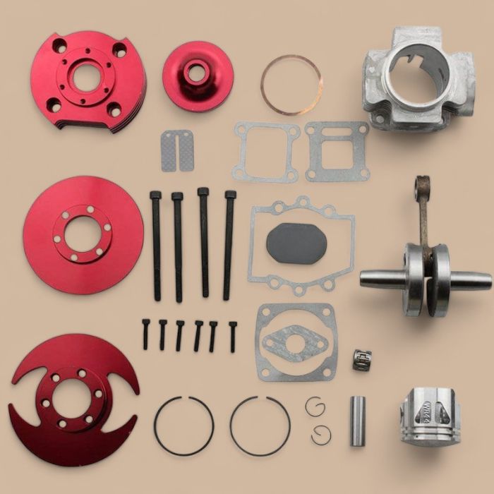 Stroke 44mm Big Bore 53cc 54cc Top End Kit Compatible for 2 Stroke 47cc 49cc Engine Mini Quad Pocket Bike
