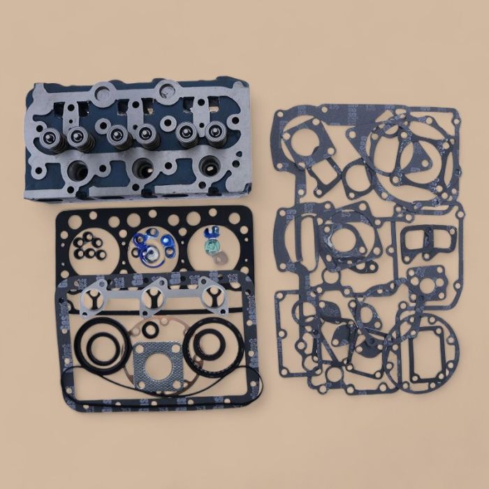 Kubota D750 D750-B Engine Complete Cylinder Head with Full Gasket Kit Compatible for Kubota Tractor B7001 B5200D B5200E B7100 B1200 B5200