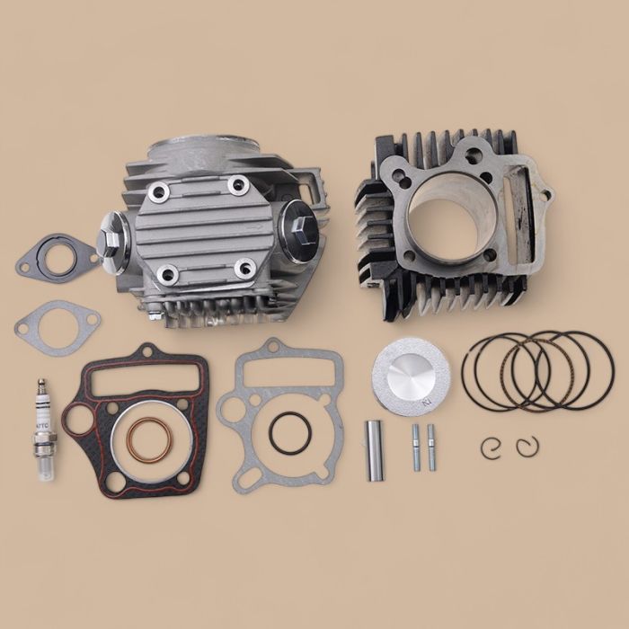 Stroke 110cc w/ Spark Plug Cylinder Head Rebuild Kit Compatible for 4 Stroke ATV Dirt Bike Go Kart