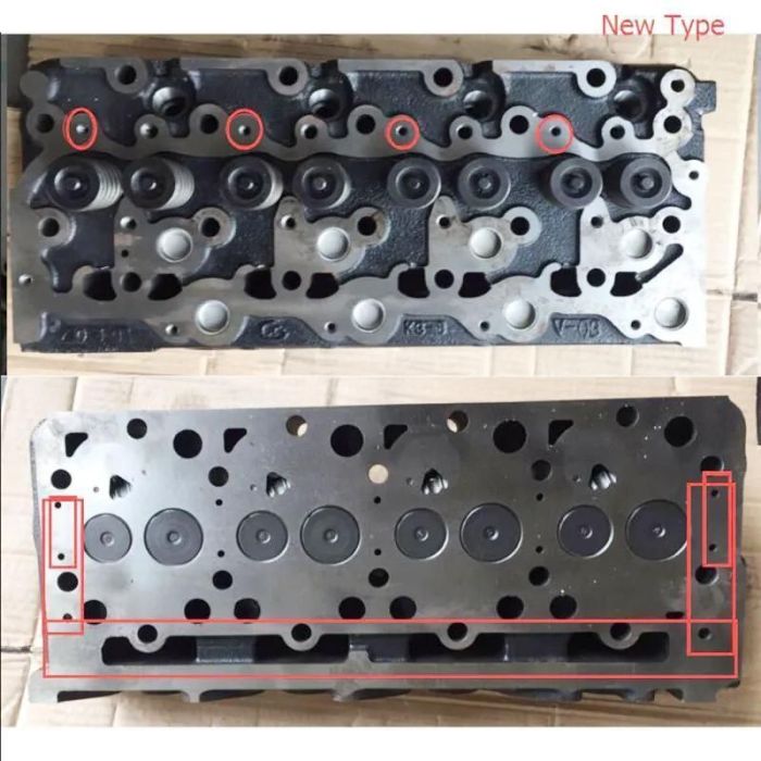 Kubota Engine V2003 V2203 V2403 Complete Cylinder Head With Gasket Kit 1J860-03040 Compatible for Kubota Tractor L4200 L4240 L4310 L4600 L5240 MX4700 MX5100 M5140 M4800