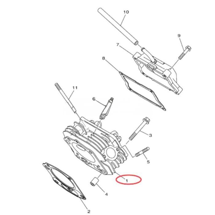 Yamaha Cylinder Head 7HD-E1111-01-00 Compatible for Yamaha Generator EF7200E