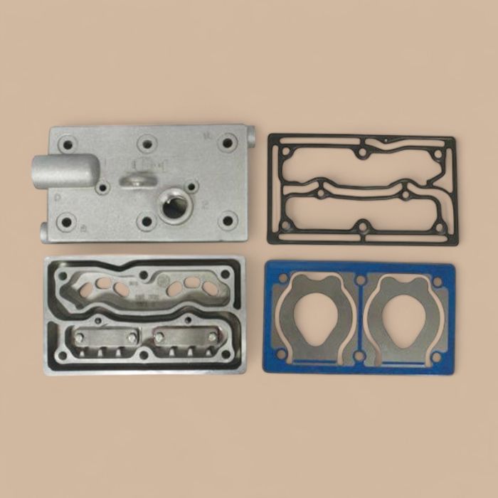 Sinotruk Complete Cylinder Head of Air Brake Compressor VG1560130080A Compatible for Sinotruk Howo Engine WD615