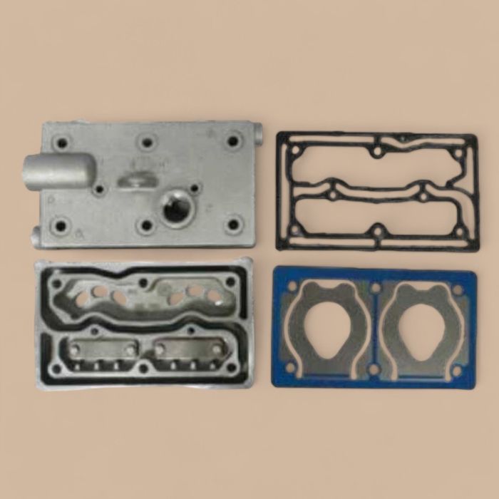 Howo Cylinder Head Complete of Air Brake Compressor 9125600080 VG1093130001 Compatible for Howo Truck A7