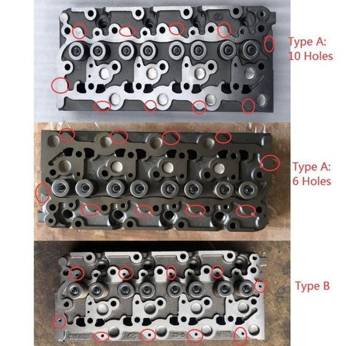 Kubota Complete Cylinder Head & Full Gasket Kit 6685503 Compatible for Kubota Engine V2203MDI-Tier II Bobcat Excavator 334 335 430 E42 E45
