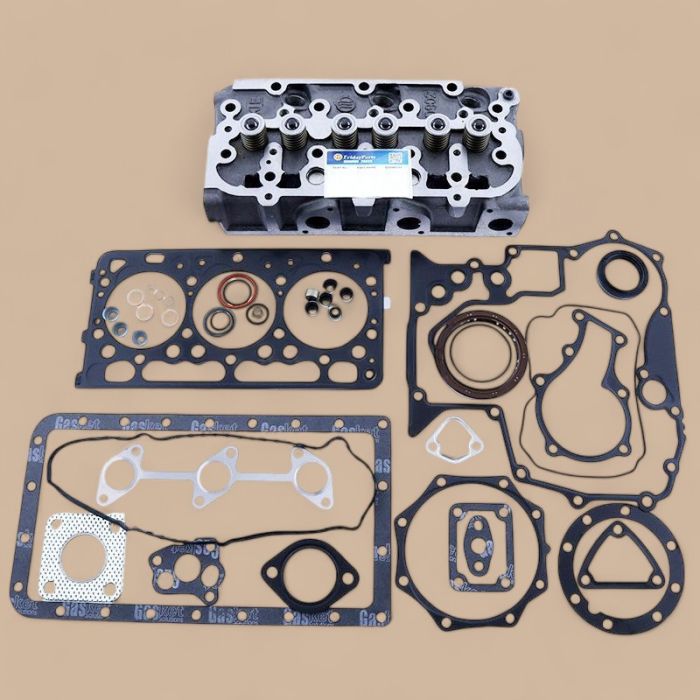 Kubota Engine D902 Complete Cylinder Head and Full Gasket Kit Compatible for Kubota KX41-3 BX23S BX24 BX1880 BX2360 BX2370D BX2380 ZD323 ZD1021 Scag STT-25KBD
