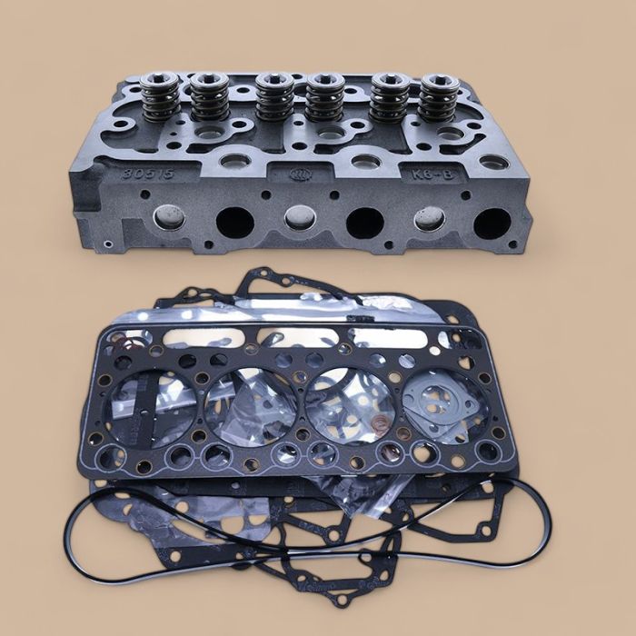 New Holland D1402 Engine Complete Cylinder Head with Full Gasket Kit Compatible for Kubota KH-66 KH-91 KH-91H Scat Trak 1000HD Mustang 342 New Holland L454 L455