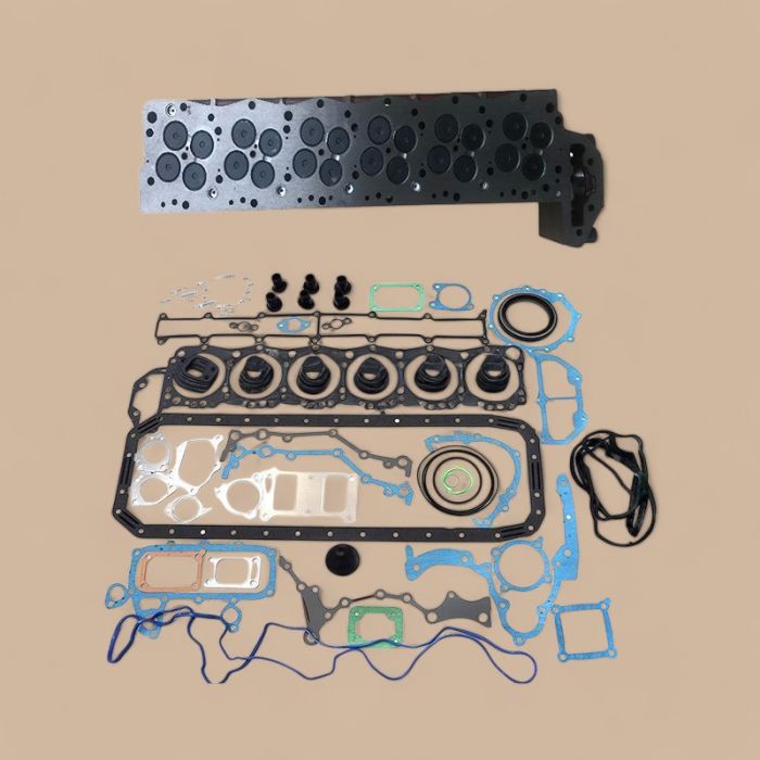 Hino J08 J08E J08E-UN J08E-UV J08ETM-KSDA Complete Cylinder Head with Full Gasket Kit Compatible for Hino Engine Kobelco Excavator SK350-9 SK350-8