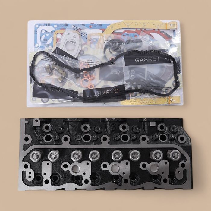 Isuzu 4BD1 4BD1T Complete Cylinder Head with Full Gasket Kit Compatible for Isuzu Engine Hitachi Excavator EX100 EX100-2 EX100-3 EX120 EX120-2 EX120-3 EX120-5 EX150 EX90