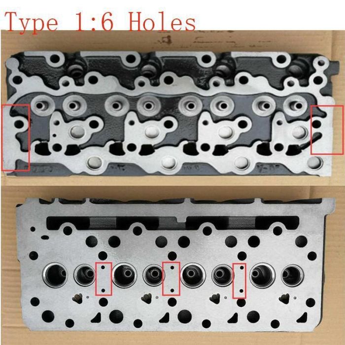 Kubota Engine V2203 V2203T V2203E V2203B Complete Cylinder Head 1J860-03040 Compatible for Kubota Excavator KX121-2 KX121-3 KX121-3S KX121-3ST KX161-2 KX161-3 U45S