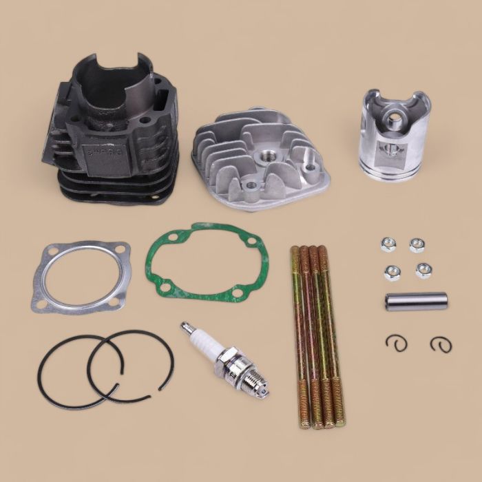 Polaris 52mm Cylinder Head Piston Gasket Kit 0450007 Compatible for Polaris ATV Predator90 Sportsman90 Yamaha JOG Motorcycle 100 90cc 100cc 4DM