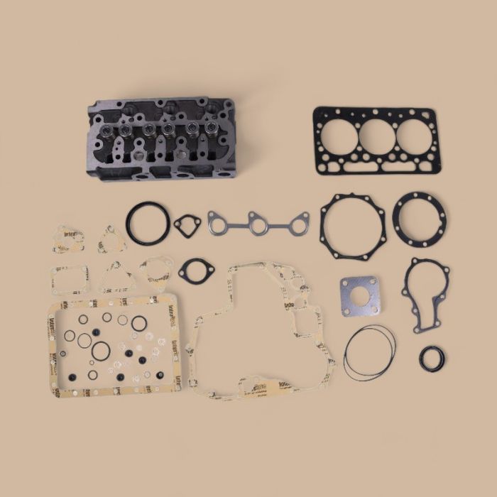Kubota D722 D722-E3B-BC-5 Complete Cylinder Head With Valves and Full Gasket Kit 6698144 7245960 7015472 Compatible for Kubota Engine Bobcat Excavator 320 323 324 Loader MT52