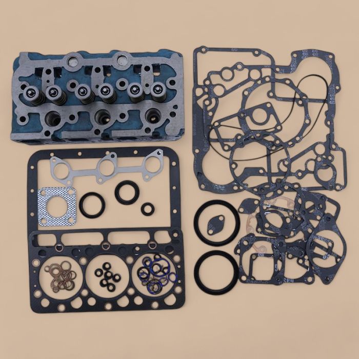 Bobcat Kubota Engine D950 D950-B Complete Cylinder Head with Full Gasket Kit 6653571 6630550 6630551 Compatible for Bobcat Skid Steer Loader 543 553