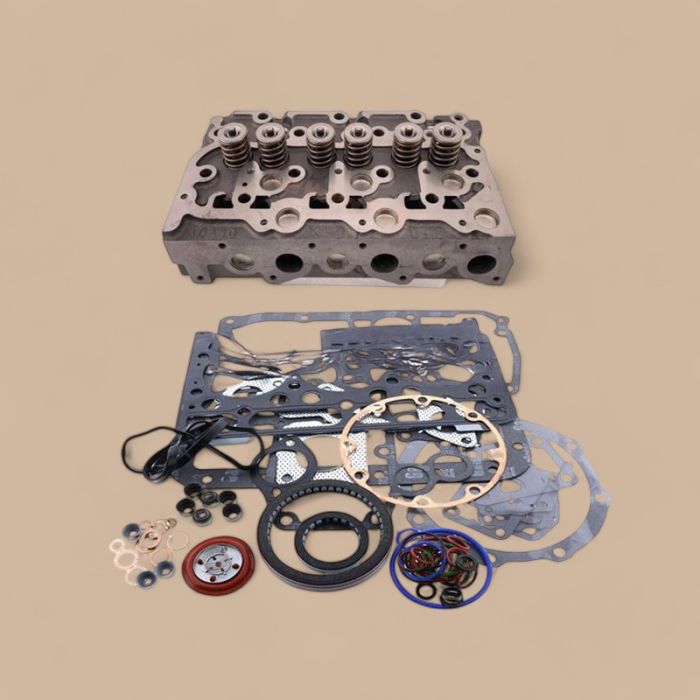 Kubota D1803 D1803-M-D1-E3B-BC-3 Complete Cylinder Head With Valves 7008889 Compatible for Kubota Engine Bobcat Excavator E32 E35