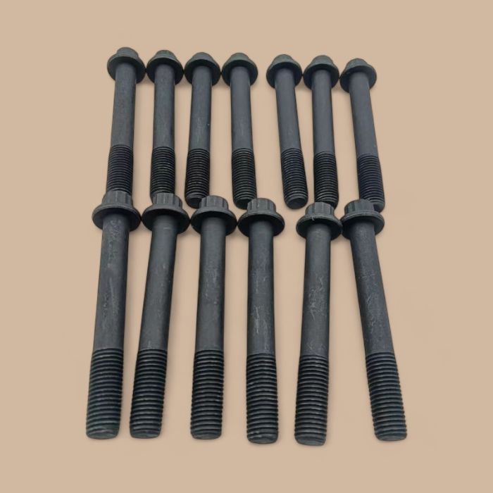 Isuzu 1 Set Cylinder Head Bolt Compatible for Isuzu Engine 4LE1 4LE2 Hitachi Excavator EX55 ZX55UR ZX55