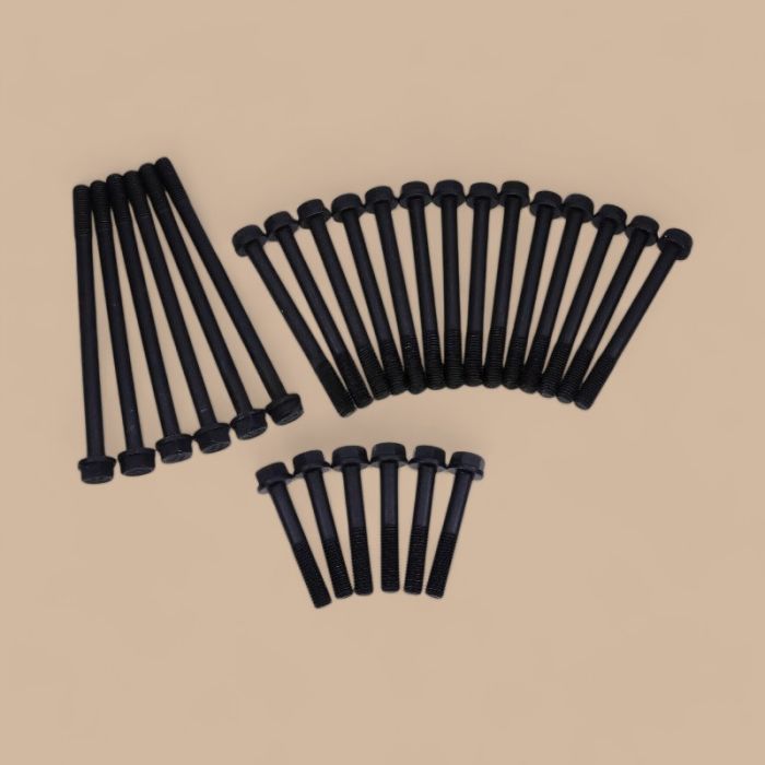 CASE 26 Pcs Cylinder Head Bolt J920779 J920780 J920781 Compatible for CASE Power Unit 4391 6591T Loader 1840 1845C 480F 580M 584E 590L 660 860 960