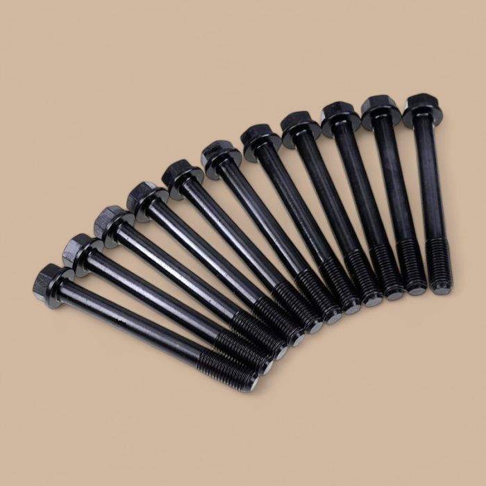 Hyundai 11Pcs Cylinder Head Bolts XJAF-01633 Compatible for Hyundai Excavator R28-7 R35-7 R36N-7