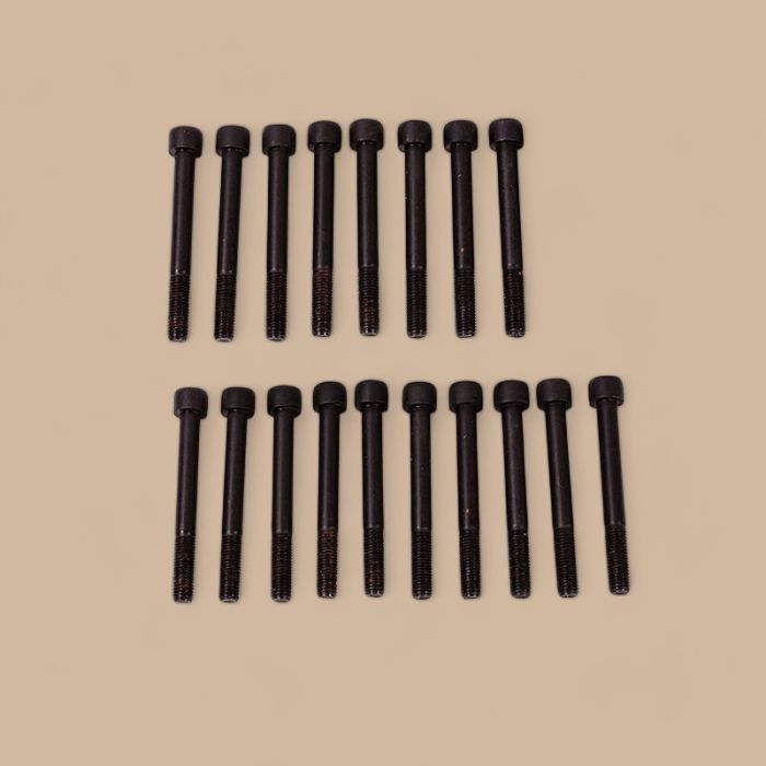 Cummins 18Pcs Cylinder Head Bolt 4900346 4900347 Compatible for Cummins Engine A2300