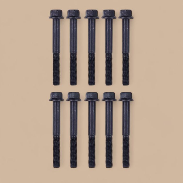 Kubota 10Pcs Cylinder Head Bolt 553867 Compatible for Kubota Engine Z482 Z482-E4B Z482-E4B-TXRN-1 Jacobsen Eclipse Riding Greens Mower 322