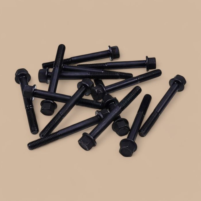 Kubota 14Pcs Cylinder Head Bolt 7529064 Compatible for Kubota Engine D1703 D1703-B Bobcat Excavator E32