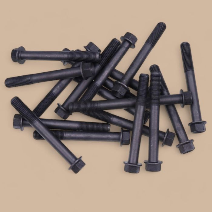 Kubota 18Pcs Cylinder Head Bolt 6655158 Compatible for Kubota Engine D1803 V2403 Jacobsen Mower LF550 LF570 LF550-H LF570-H AR522