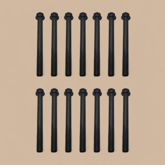 Kubota 14Pcs Cylinder Head Bolt 2500889 Compatible for Kubota Engine D1105 D1105-E4B Jacobsen Fairway Mower SLF1880 LF510 Cushman Truckster Haulster Sprayte