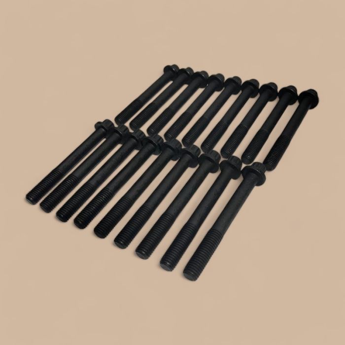 Isuzu 1Set Cylinder Head Bolt Compatible for Isuzu Engine 4HF1 4HK1 6HK1 6HH1 6HE1 John Deere Excavator 330CLC 370C 245GLC 225DLC 230GW 220DW 190GW