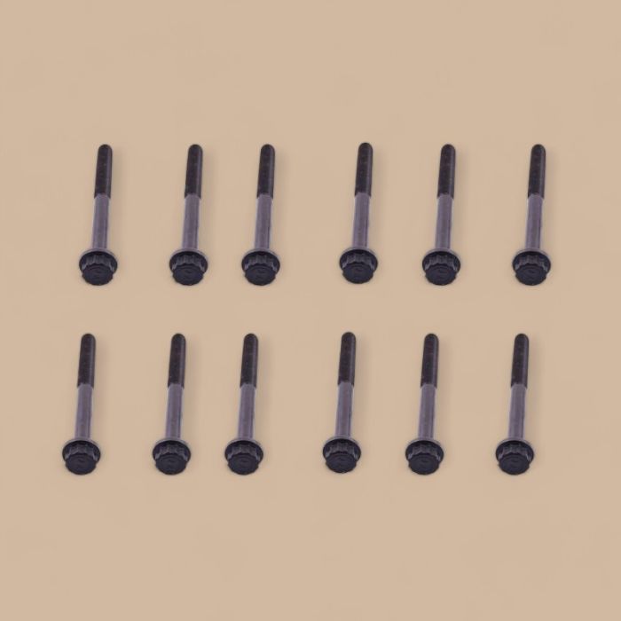 Cummins 12 Pcs Cylinder Head Bolt 4982142 Compatible for Cummins Engine B3.3