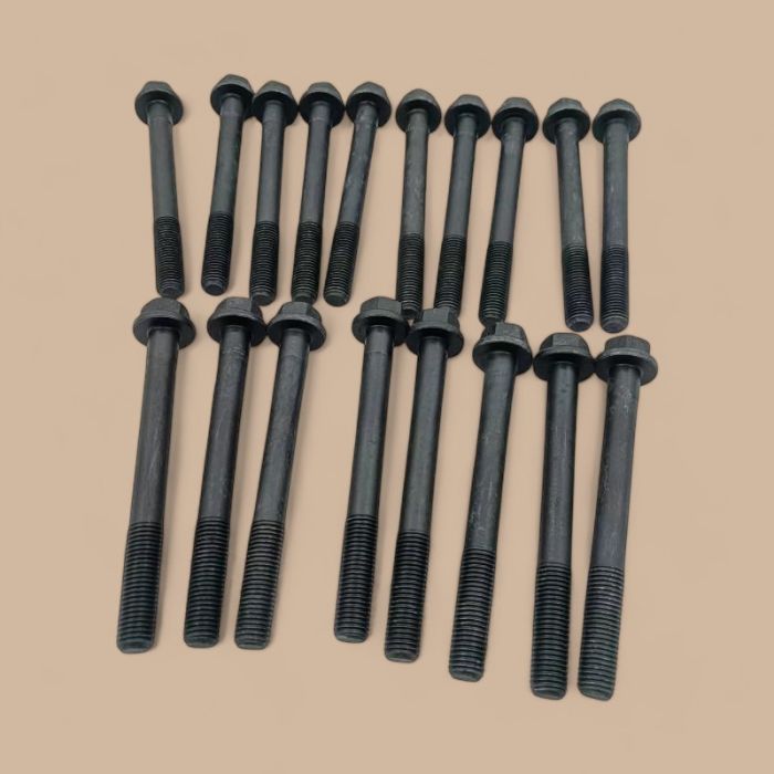 John Deere 18 Pieces Cylinder Head Bolts M801186 Compatible for John Deere Engine 4019 4020 Tractor 2720 3120 4300 4310 4410 4500 4600 4700