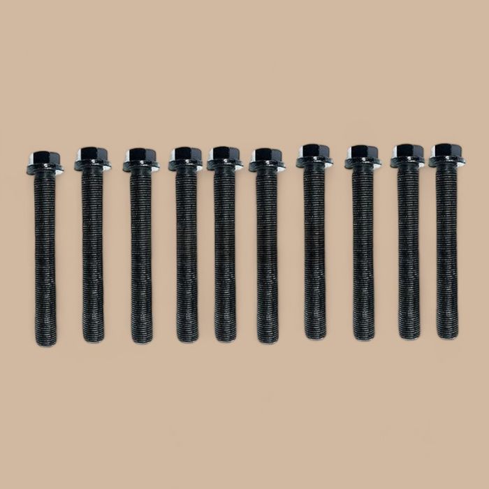 Caterpillar 10 Pieces Cylinder Head Bolts 276-8134 Compatible for Caterpillar CAT C4.4 Perkins 1104D-E44T Engine