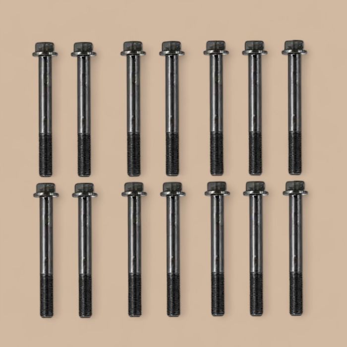 Kubota 14 PCS Cylinder Head Bolt 15901-03450 Compatible for Kubota D850 Engine B1550D B1750E B20 B4200D KH-36 KH-41 KH-51 KH-61