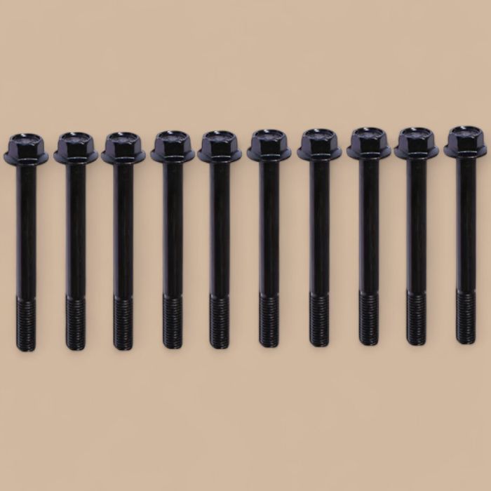 Cummins 10 Pcs Cylinder Head Bolts 3920781 Compatible for Cummins 6BT Engine in USA