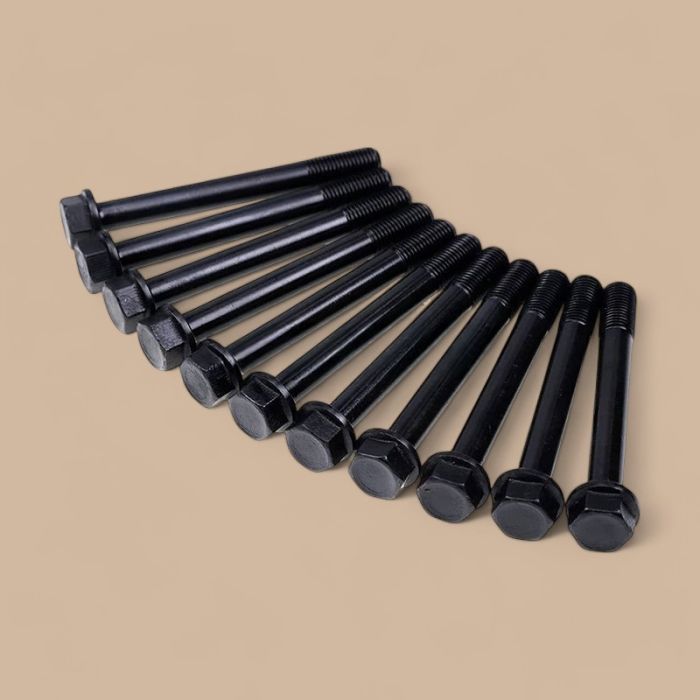 Mitsubishi 1 Set Cylinder Head Bolts 31A0121100 Compatible for Mitsubishi Engine S3L2 S4L2