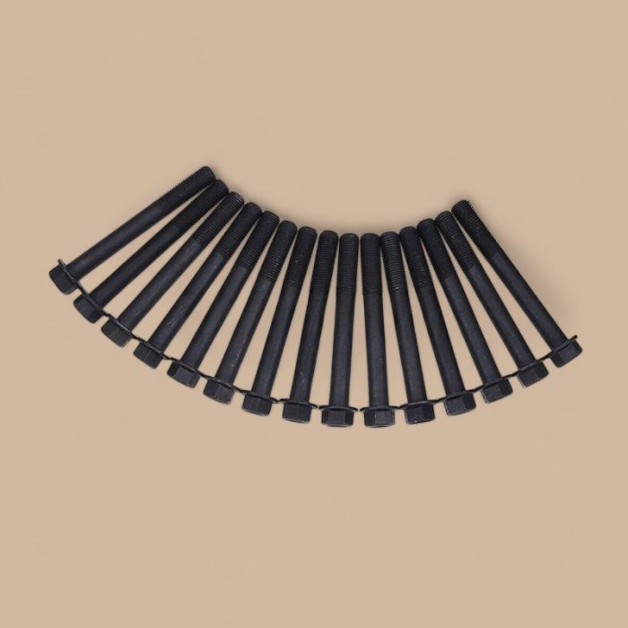 Isuzu 15Pcs Cylinder Head Bolt 5090090360 8941478670 Compatible for Isuzu Engine 2AA1 3AA1 3AF1 3AB1 Hitachi Excavator EX50UR