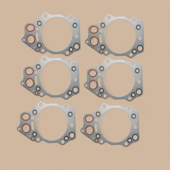 Komatsu 6pcs Engine Cylinder Head Gasket 6210-17-1813 Compatible for Komatsu Engine 6D140 S6D140