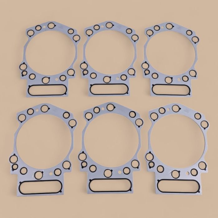 Cummins 6 Pieces Cylinder Head Gasket 3634664 Compatible for Cummins Engine KTA19 KTA38 KTA50 QSK19 QSK38 QSK50 B3.3