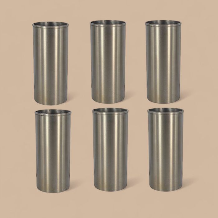 Komatsu 6 Pcs Cylinder Liners Compatible for Komatsu Engine S6D108 S6D108-1 Excavator PC300-5 PC300-6
