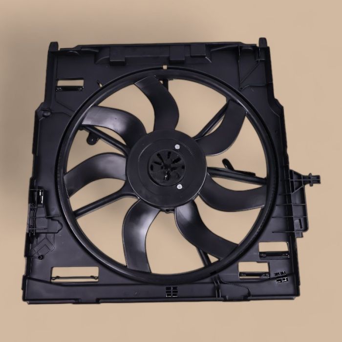 BMW Radiator Cooling Fan Assembly 17427634466 Compatible for 2013-2019 BMW X5 F15 X6 F16 35iX 30dX